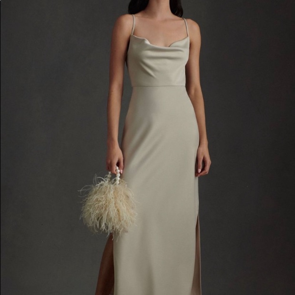 BHLDN Cali Satin Charmeuse Midi Dress